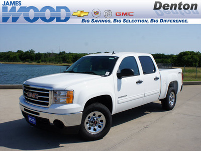 gmc sierra 1500 2012 white sl flex fuel 8 cylinders 4 wheel drive 4 speed automatic 76206