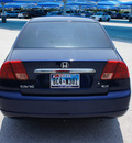 honda civic 2002 blue sedan ex gasoline 4 cylinders front wheel drive 5 speed manual 76206