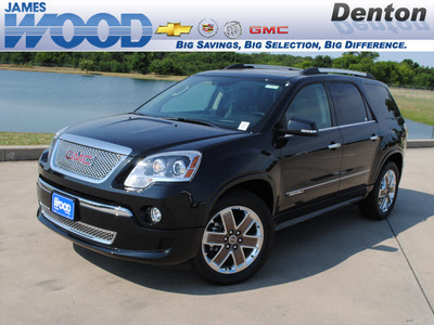 gmc acadia 2012 black suv denali gasoline 6 cylinders front wheel drive 6 speed automatic 76206