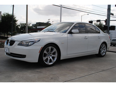 bmw 5 series 2008 white sedan 535i gasoline 6 cylinders rear wheel drive automatic 77002