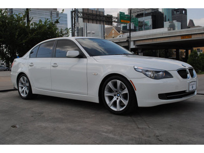 bmw 5 series 2008 white sedan 535i gasoline 6 cylinders rear wheel drive automatic 77002