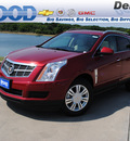 cadillac srx 2012 red luxury collection flex fuel 6 cylinders front wheel drive 6 speed automatic 76206