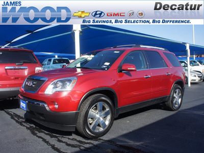 gmc acadia 2012 red suv slt 2 gasoline 6 cylinders front wheel drive 6 speed automatic 76234