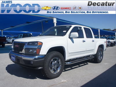 gmc canyon 2012 white sle 2 gasoline 5 cylinders 4 wheel drive 4 speed automatic 76234
