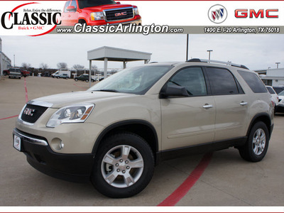 gmc acadia 2012 gold suv sle gasoline 6 cylinders front wheel drive automatic 76018