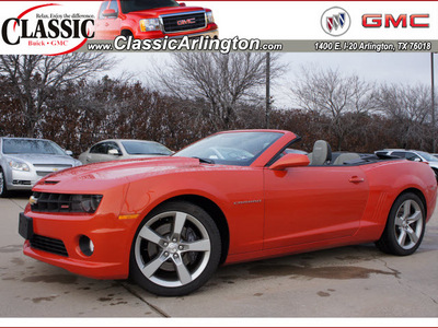 chevrolet camaro convertible 2011 orange ss gasoline 8 cylinders rear wheel drive automatic 76018