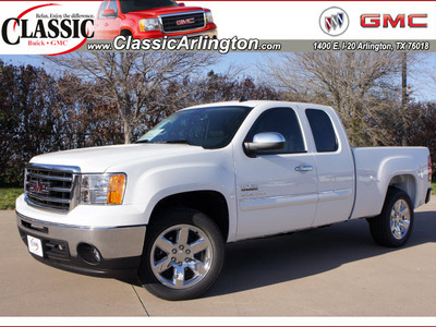 gmc sierra 1500 2012 white pickup truck sle flex fuel 8 cylinders 2 wheel drive automatic 76018