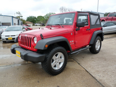 jeep wrangler 2008 dk  red suv x gasoline 6 cylinders 4 wheel drive automatic 77340