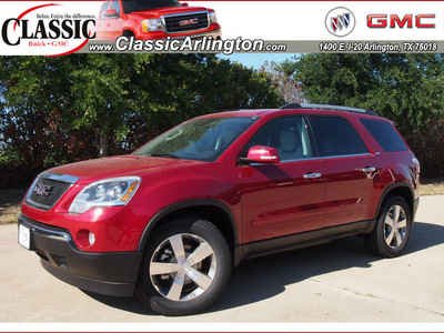 gmc acadia 2012 red suv slt 2 gasoline 6 cylinders front wheel drive automatic 76018