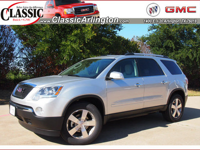 gmc acadia 2012 silver suv slt 2 gasoline 6 cylinders front wheel drive automatic 76018