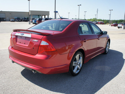 ford fusion 2010 dk  red sedan sport gasoline 6 cylinders front wheel drive automatic 75119