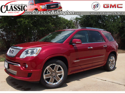 gmc acadia 2012 red suv denali gasoline 6 cylinders front wheel drive automatic 76018