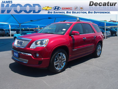 gmc acadia 2012 red suv denali gasoline 6 cylinders front wheel drive 6 speed automatic 76234