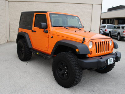 jeep wrangler 2012 orange suv sport gasoline 6 cylinders 4 wheel drive automatic 76011