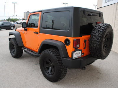 jeep wrangler 2012 orange suv sport gasoline 6 cylinders 4 wheel drive automatic 76011