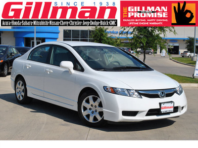 honda civic 2010 white sedan lx gasoline 4 cylinders front wheel drive 5 speed automatic 78233