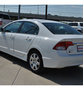 honda civic 2010 white sedan lx gasoline 4 cylinders front wheel drive 5 speed automatic 78233