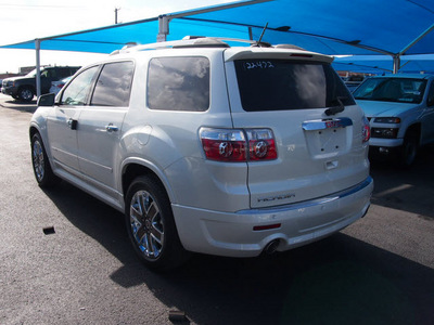 gmc acadia 2012 white suv denali gasoline 6 cylinders front wheel drive 6 speed automatic 76234