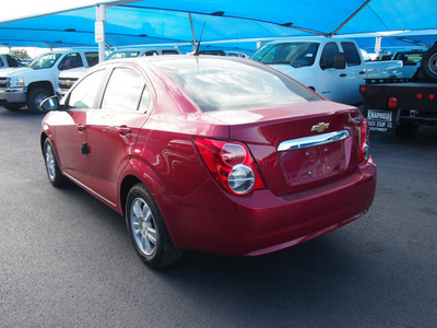 chevrolet sonic 2012 red sedan lt gasoline 4 cylinders front wheel drive 6 speed automatic 76234