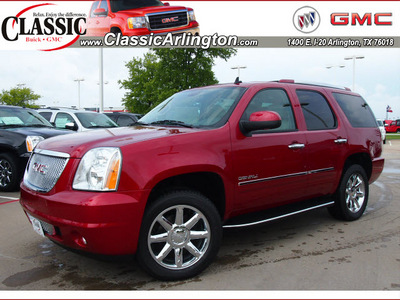 gmc yukon 2012 red suv denali flex fuel 8 cylinders 2 wheel drive automatic 76018