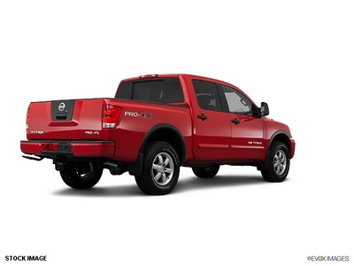 nissan titan 2012 red pro 4x flex fuel 8 cylinders 4 wheel drive automatic 77301
