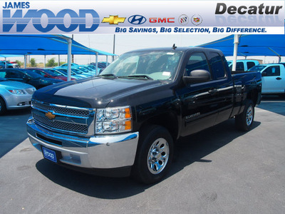 chevrolet silverado 1500 2012 black pickup truck ls flex fuel 8 cylinders 2 wheel drive 4 speed automatic 76234