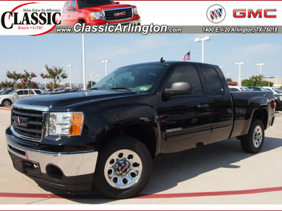 gmc sierra 1500 2010 black pickup truck sl flex fuel 8 cylinders 2 wheel drive automatic 76018