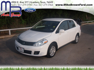 nissan versa 2011 white sedan 1 8 s gasoline 4 cylinders front wheel drive automatic 76049