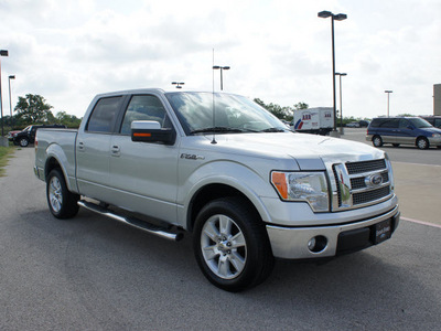 ford f 150 2010 silver lariat supercrew flex fuel 8 cylinders 2 wheel drive automatic 75119