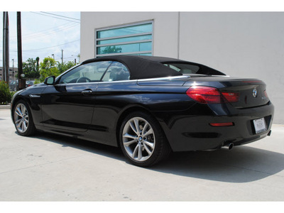 bmw 6 series 2012 black 640i gasoline 6 cylinders rear wheel drive automatic 77002