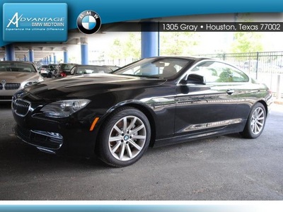 bmw 6 series 2012 black coupe 640i gasoline 6 cylinders rear wheel drive automatic 77002