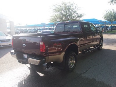 ford f 350 super duty 2009 dk  red lariat diesel 8 cylinders 4 wheel drive automatic 76049