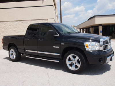 dodge ram pickup 1500 2008 black pickup truck laramie gasoline 8 cylinders rear wheel drive automatic with overdrive 76011