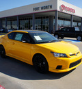 scion tc 2012 yellow coupe gasoline 4 cylinders front wheel drive automatic 76116
