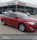 toyota camry 2012 red sedan xle gasoline 4 cylinders front wheel drive automatic 76116