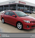 toyota corolla 2012 red sedan s gasoline 4 cylinders front wheel drive automatic 76116