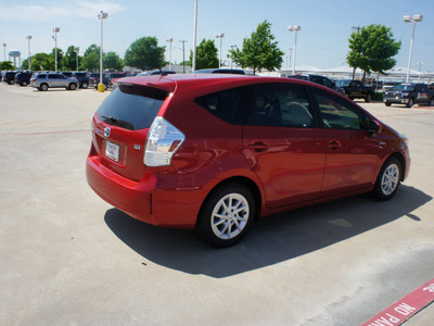 toyota prius v 2012 red wagon two hybrid 4 cylinders front wheel drive automatic 76116