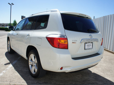 toyota highlander 2009 white suv limited gasoline 6 cylinders front wheel drive shiftable automatic 75080