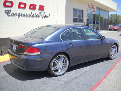 bmw 745i 2002 blue sedan gasoline 8 cylinders rear wheel drive automatic 79925