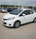 toyota yaris 2012 white 5 door l gasoline 4 cylinders front wheel drive automatic 76116