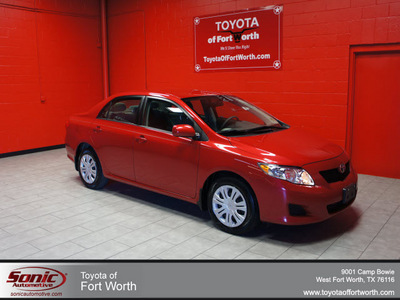 toyota corolla 2009 red sedan xle gasoline 4 cylinders front wheel drive automatic 76116