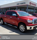 toyota tundra 2012 red limited gasoline 8 cylinders 2 wheel drive automatic 76116