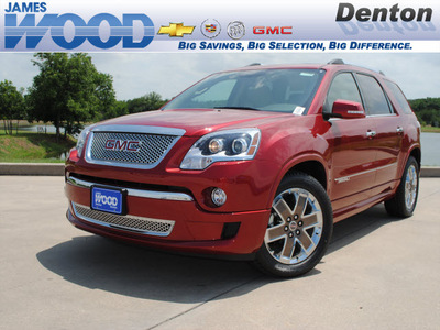 gmc acadia 2012 red suv denali gasoline 6 cylinders front wheel drive 6 speed automatic 76206