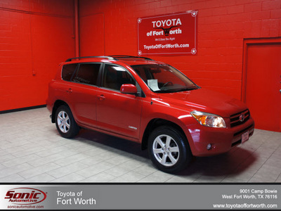 toyota rav4 2007 red suv limited gasoline 4 cylinders front wheel drive automatic 76116