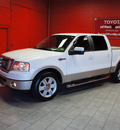 ford f 150 2008 white king ranch flex fuel 8 cylinders 2 wheel drive automatic with overdrive 76116