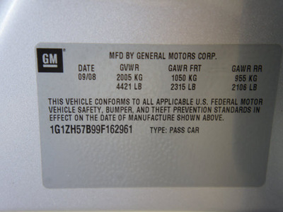 chevrolet malibu 2009 silver sedan lt1 gasoline 4 cylinders front wheel drive automatic 76116