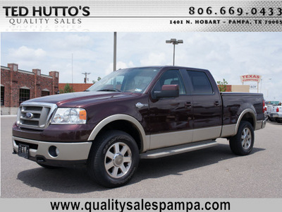 ford f 150 2008 dk  red king ranch flex fuel 8 cylinders 4 wheel drive automatic 79065