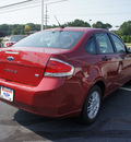 ford focus 2010 red sedan se gasoline 4 cylinders front wheel drive automatic 08753