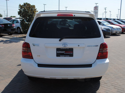 toyota highlander 2002 white suv gasoline 6 cylinders front wheel drive automatic with overdrive 76087