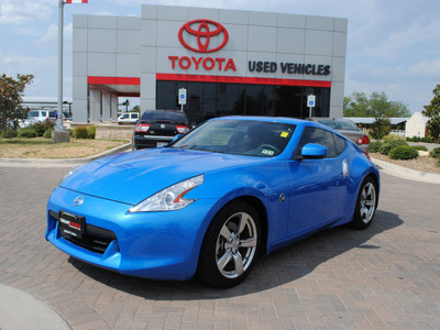 nissan 370z 2009 blue coupe gasoline 6 cylinders rear wheel drive automatic 76087